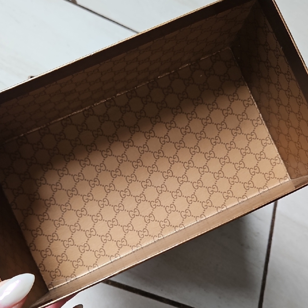 Gucci Bamboo GG Logo Crystal Gold Maroon Sunglasses w/Case + Box - Picture 8 of 8